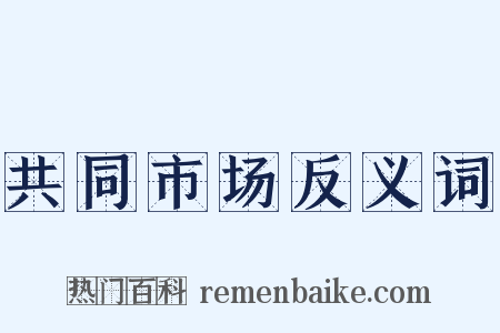 共同市场反义词是什么意思的图片